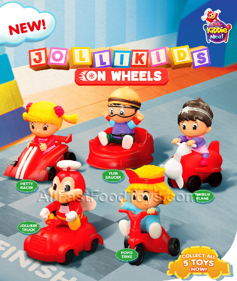 Jollibee Jollikids On Wheels Jolly Kiddie Meal Toys Complete Set Philippines 2023 