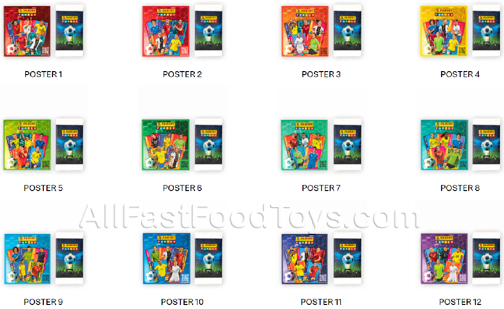 McDonald's Panini Happy Meal Commercial Complete Set of 12 Toy