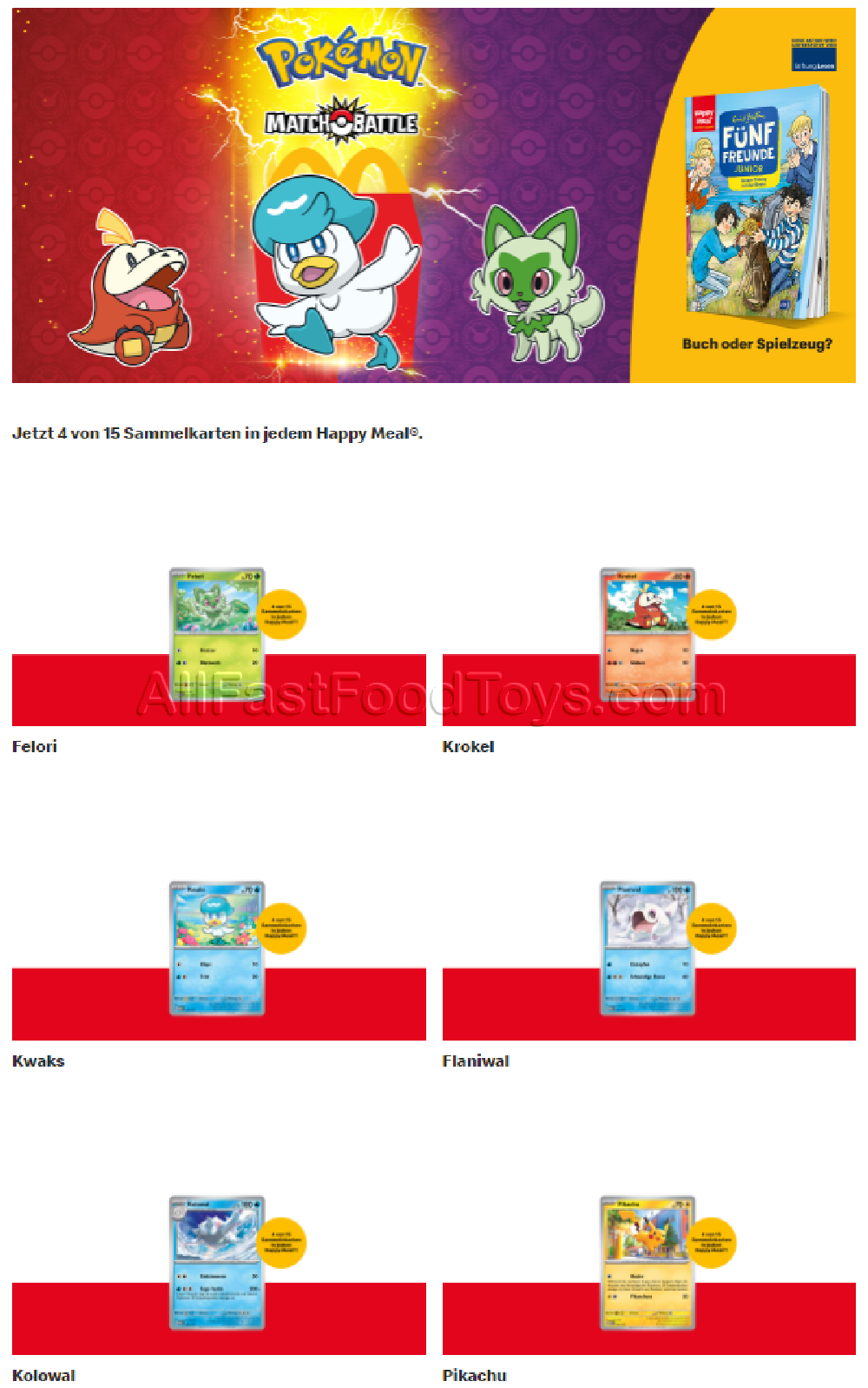 Pokemon McDonald's Fast Food & Cereal Premiums for sale